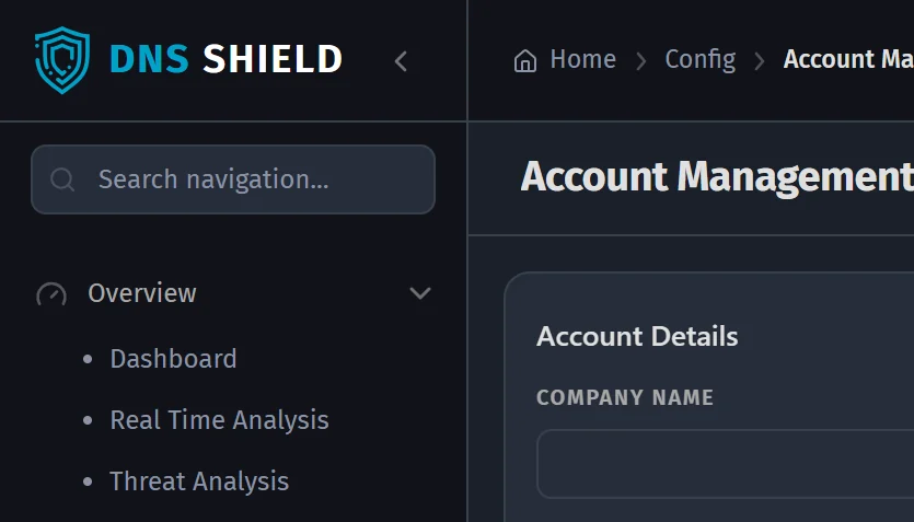 ClearSkies DNS Shield console